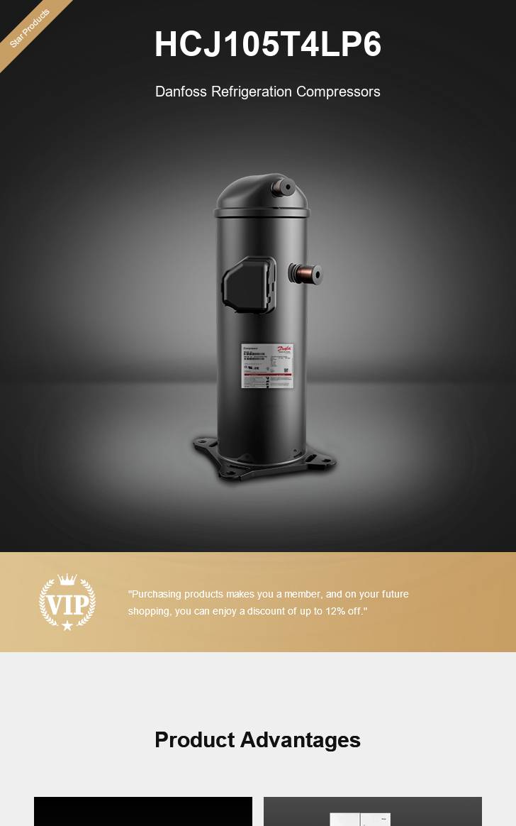 Danfoss Compressor HCJ105T4LP6, technical parameters pdf, structure diagram